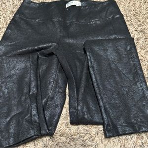 Black shiny  leggings size large